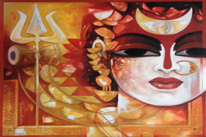 [MY HOME]shiv shakti roop Poster(POSTER SIZE 30cm X 45cm) Paper Print ...