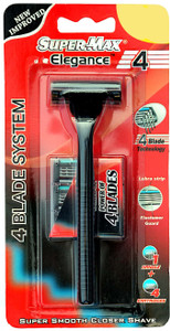 Super Max Elegance 4 blade Razor (Pack of 2), Men - Price in India, Buy ...