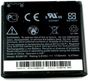 Batteria HTC BA S590 Originale Per Evo 3D, Sensation, Radar, BG86100, 1730mAh, Nuova