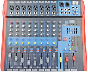 MX BX8 USB Live Audio Mixer with Built In USB and Bluetooth Powered ...