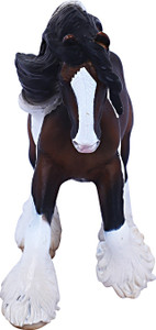 Collecta Fohlen Spielzeug – Schwarz-weißes Piebald, Handbemalt, Naturgetreue Miniatur