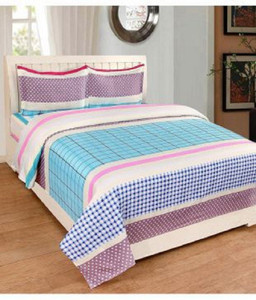 Bhoomi Impex King Size Cotton Bed Sheet Set With Pillow Covers - Black Leaf Print - View #11