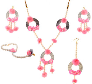 CAPIO ART Fabric Pink Jewellery Set Price in India - Buy CAPIO ART ...