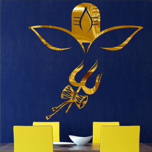 LOOK DECOR 90 cm Shiv Netra Golden code18 Self Adhesive Sticker Price ...