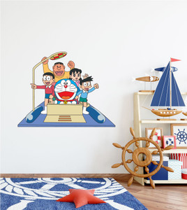 Asian Paints 64 cm Wall Ons Doraemon with Nobita, Shizuka, and friends ...