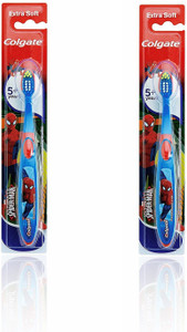Colgate Kids Spiderman Toothbrush (5+ Years) (Pack of 2) Extra Soft ...