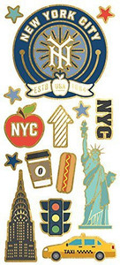 Paper House Productions 'Girl Power' Sticker – 3 Pack, Faux Enamel Look, Mit Goldfolie