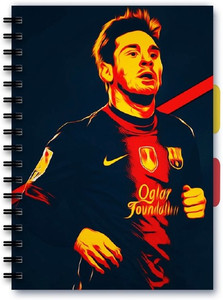 Posterskart Lionel Messi Notebook A5 Ruled A5 Notebook Ruled 200 Pages ...