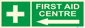 Safety World First Aid Sign-About First Aid Center-Left Side Direction ...