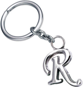 Jakha Alphabet Letter R Silver Metal Keyring for Men Women Boys Girls ...