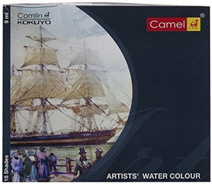 Acquerelli In Tubo Camlin Kokuyo - Set Da 18 Colori Da 9ml - Colori Artista Di Alta Qualità