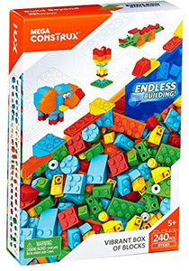 Mega Bloks Mega Vibrant Box Of Large Blocks, Multi Color - Mega Vibrant ...