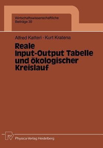 Reale Input-Output Tabelle und oekologischer Kreislauf: Buy Reale Input ...