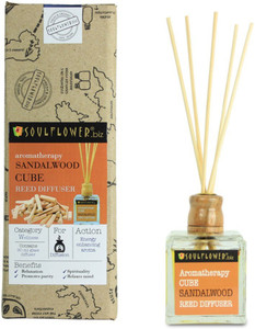 Soulflower Sandalwood Cube Reed Diffuser Sandalwood Cube Reed Diffuser ...