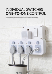 shopnotch Multiplug Multiconnector with 2 USB Ports 5 A Three Pin ...