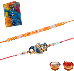 Dreamship Religious Hathfull rakhi Small Rakhi Set of 2 RAKHI SET For ...