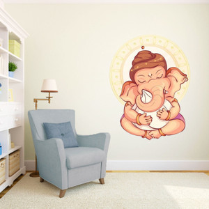 Impression Wall 56 cm Shree Ganesha with Modak Wall Sticker Self ...