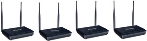 iball Router (Black) Pack_4 Wired Router 2.4 GHz 600 Mbps Wifi Speed ...