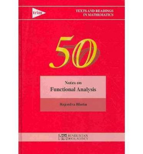 Notes On Functional Analysis Buy Notes On Functional Analysis By