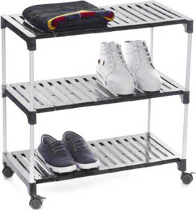 Dhani Creations 3 Shelves,Organiser Foldable Shoe Racks with Wheel for ...