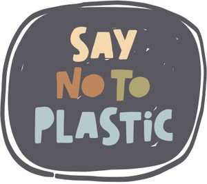 No Packaging Sticker say no to plastic sticker poster Paper Print - Nature posters in India ...