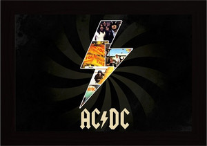 AC DC Music Band Framed Poster Paper Print - Gaming posters in India ...