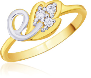 KARATCRAFT Vynaki Ring 22kt Swarovski Zirconia Yellow Gold ring Price ...