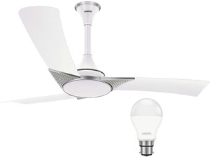 LUMINOUS Raptor with 9 W Round B22 D LED Bulb 1200 mm 3 Blade Ceiling ...