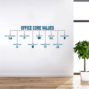 Decal O Decal 40 cm Office Core Values Wall Stickers Self Adhesive ...
