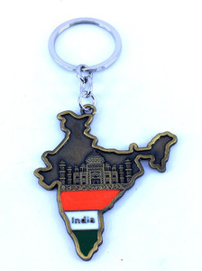 Fancy Store Tricolor Map of India Metal Key Chain Key Chain Price in ...