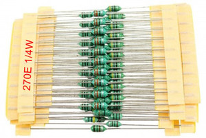 Lotto Da 500 Resistenze 270 Ohm 1/4W 0,25W 5% - Film Carbonio CF - NUOVE - Foto 2