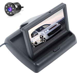 TRENTECH Car 4.3 inch Rear View Full HD Foldable Dashboard Screen and 8 ...