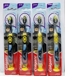 Colgate Kid 5+ Years Toothbrush...Batman...Pack of 4 Extra Soft ...