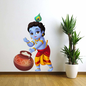 Bal Krishna Sticker Decals Sticker 1226 cm Wall Sticker Bal Krishna Standard Size ...