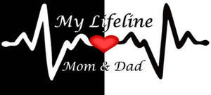 DAREDEVEIL MY LIFELINE MOM & DAD for Men Women Waterproof Hand ...