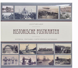 Album for 600 historical postcards, with 50 bound clear pocket sheets