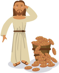 Jesus christ multiplication Poster christian Paper Print - Religious ...