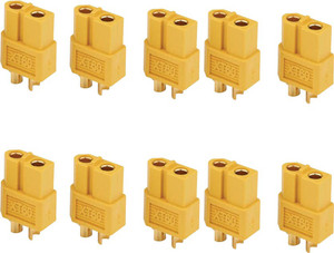 XT60H Male & Female Bullet Connectors Pair With Protective Covers For Lipo Battery RC Cars