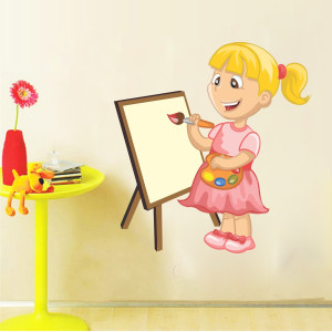 STICKER STUDIO 53 cm Girls Painting Reusable Sticker Price in India ...