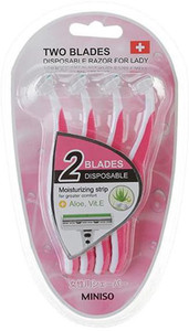 Mini So Lady Razor MINISO Mermaid Two Blades Disposable Razor for Lady 4 Pack, Men & Women ...