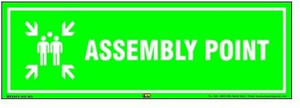 Mr. SAFE Assembly Point In Eco Vinyl Sticker - Self Adhesive (12 inch X ...