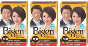 Colorant Capillaire En Poudre Bigen Dark Brown N30 - Pack De 6g, Ingrédients Naturels