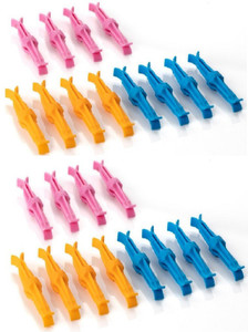 JacGifts 24 pcs firm grip Rope Clothes Hanging Plastic Clips (Double ...