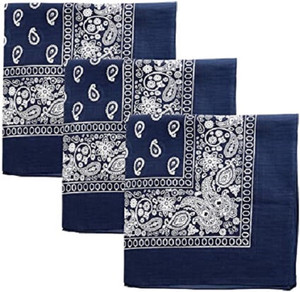 Bandane 100% Cotone Unisex Con Motivo Paisley E Tinta Unica Fazzoletto - Foto 9