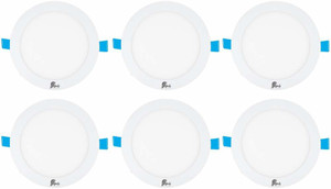 thumbnail image 2 of ZEEZ 4 Pack 6W 4-Inch Round LED Recessed Ceiling Lights - Natural White 3500-4500K Ultra Slim 2 of 5
