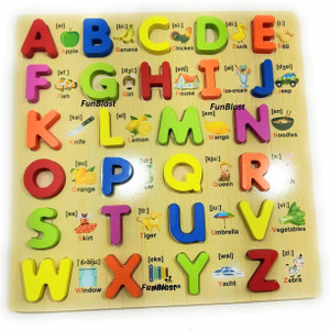 BabyBaba Wooden Alphabet and Number Puzzles Toys for Children ...