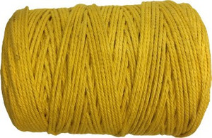 Bright Home Decor 2MM Yellow Color Twisted Cotton Rope of 100 Meter ...