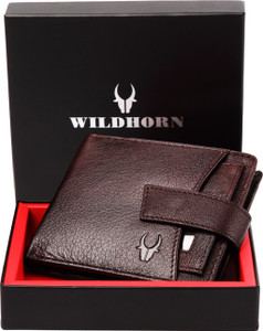 WildHorn Men's Leather Wallet - Top Grain Buffalo Leather, Maroon Croc Design, Slim Bifold - View #3