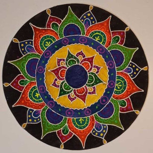 prizm 40.64 cm Real Rangoli on board Reusable Sticker Price in India ...