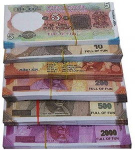 QWEEZER ( Pack of-8*6=48 note Each ) Latest design Fake Money note for ...